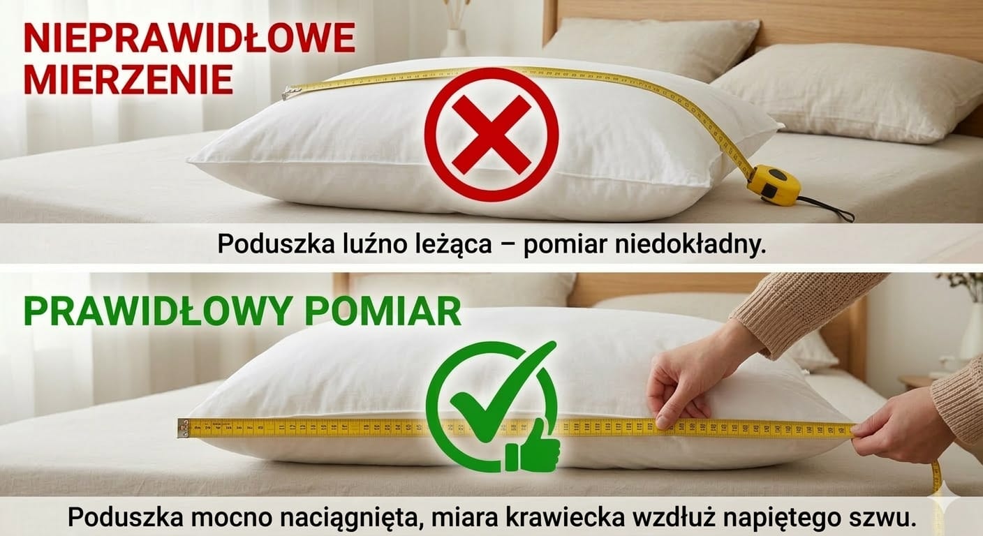 Prawidłowy pomiar poduszki